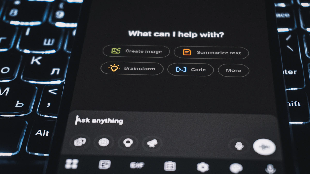 Interface d'assistant intelligent affichée sur un smartphone