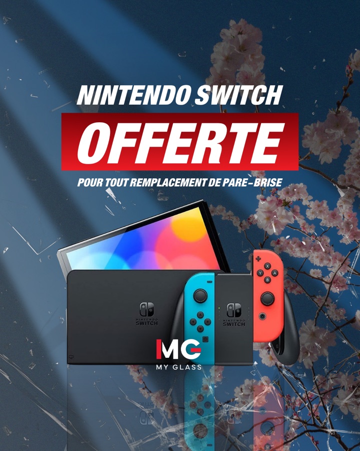 Une Nintendo Switch offerte pour tout remplacement de pare-brise